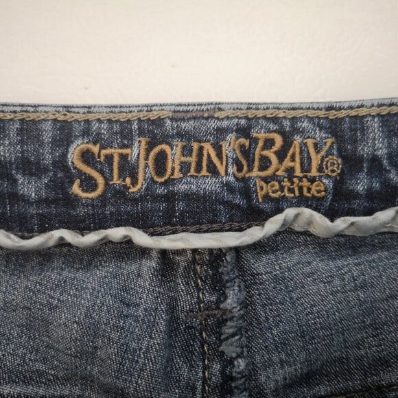 St John's Bay Petite Ladies Size 12P Medium Wash Secretly Slender Bootcut Jeans - Picture 3 of 9